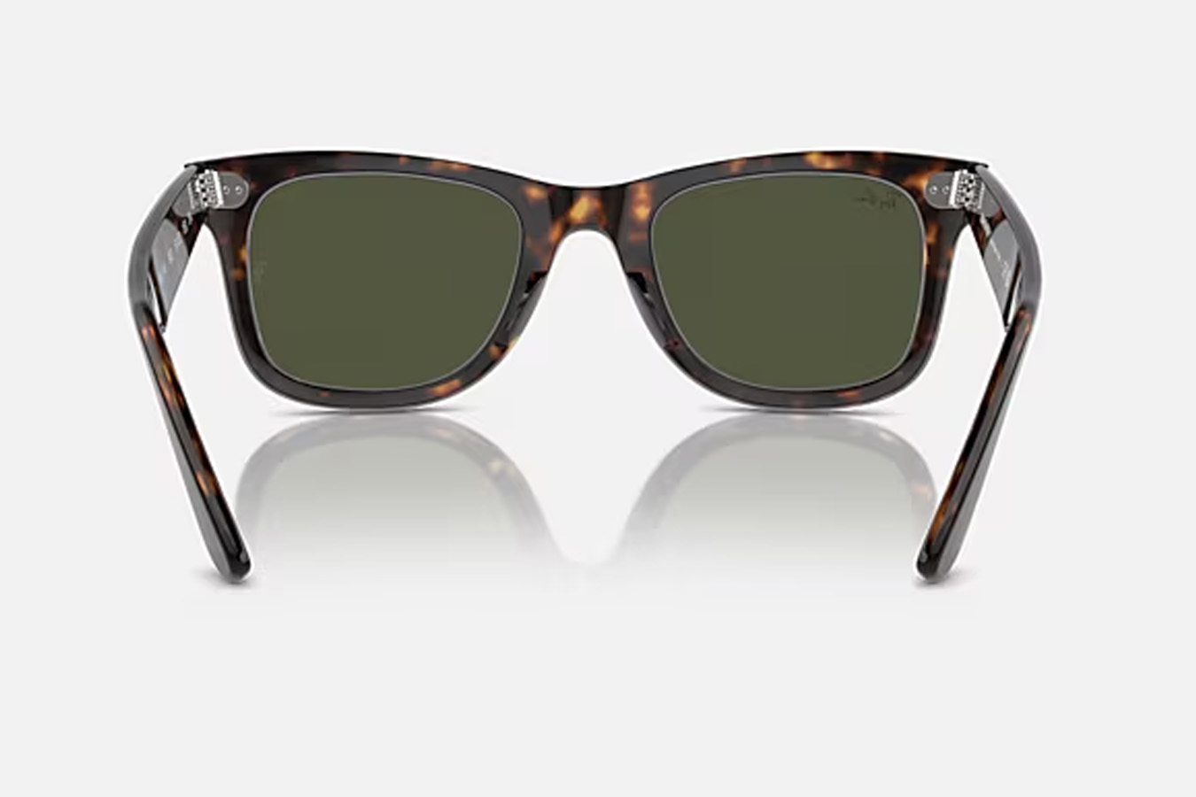 RAY BAN Original Wayfarer Classic Sunglasses with Polished Tortoise Frame and Classic G-15 Green Lenses